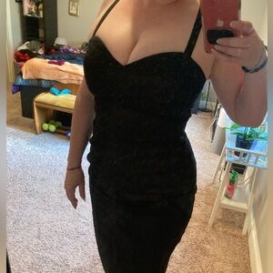 Vixen By Micheline Pitt Maneater Wiggle Dress in Black, NWT